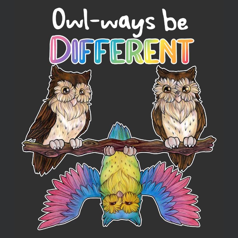 Always be different - Niedliche Regenbogen Eule