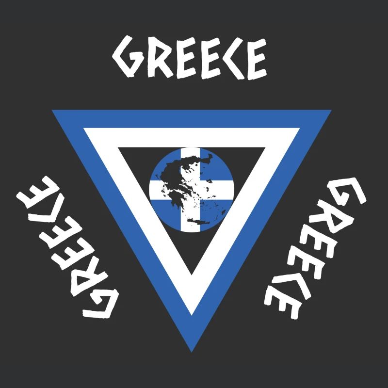 Grèce drapeau triangle Athènes Crète Kos