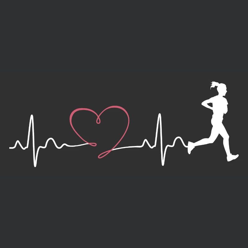 Läuferin Joggen Joggerin Pulsfrequenz Geschenk