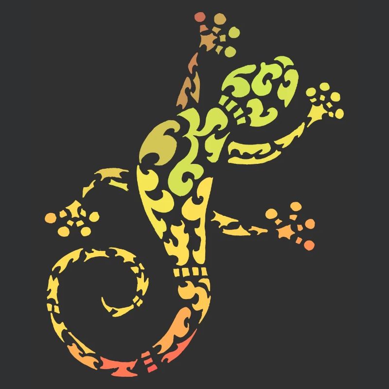 Bunter Gecko oder Salamander