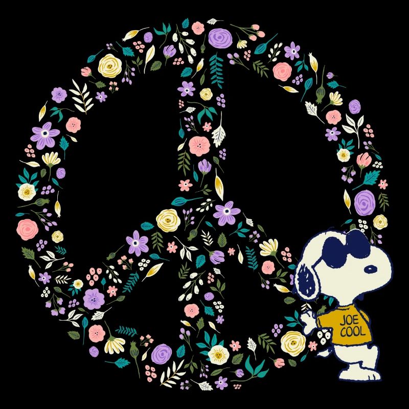 Peanuts Snoopy Peace Hippie