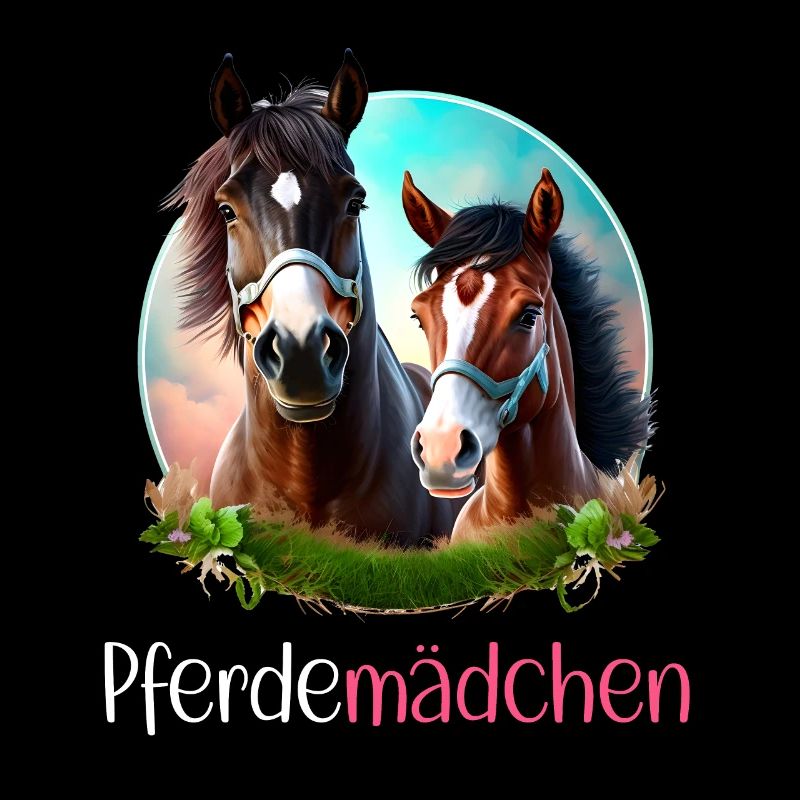 Pferdemädchen Pferdeshirt Pferd Fohlen Mädchen