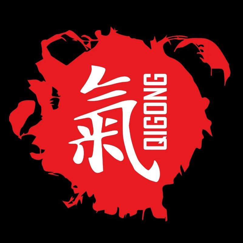 Qigong Chinese character but white