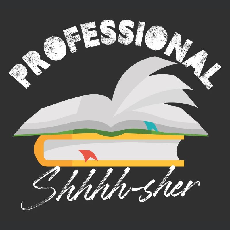 Professional Shhhh-Sher Bookworm Library Assistant