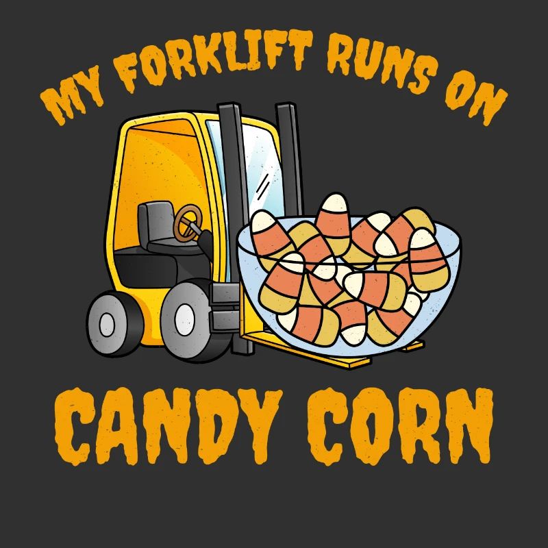 Halloween Forklift Operator Candy Corn