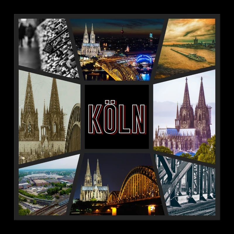 Cologne Skyline City Germany Collage Graffiti
