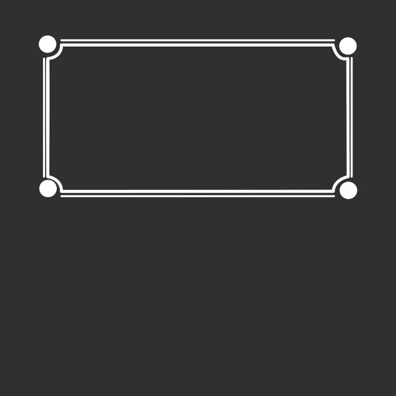 Decorazione a forma rettangolare con cornice semplice