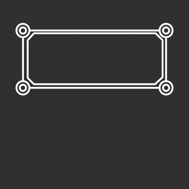 Rectangular frame white round corners