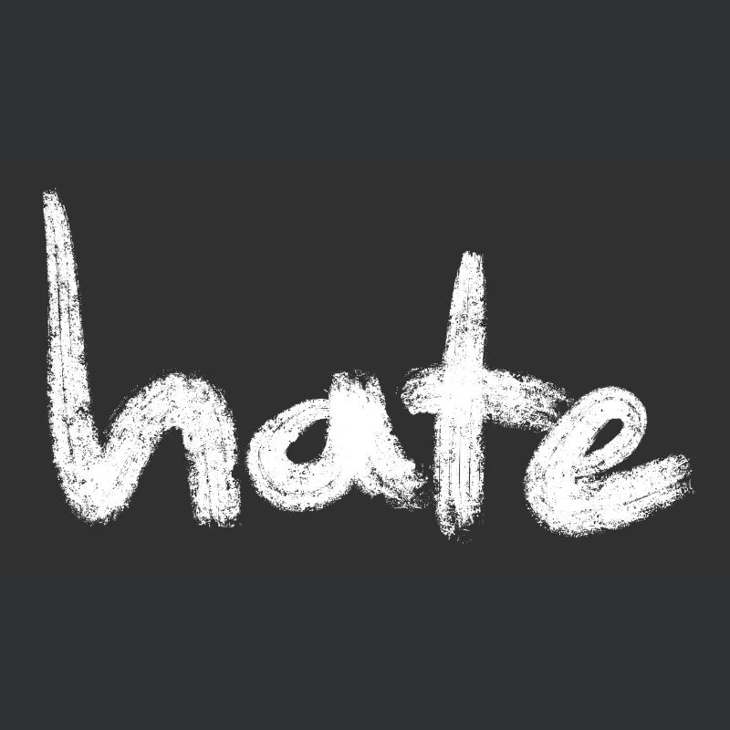 Hate Text blanc
