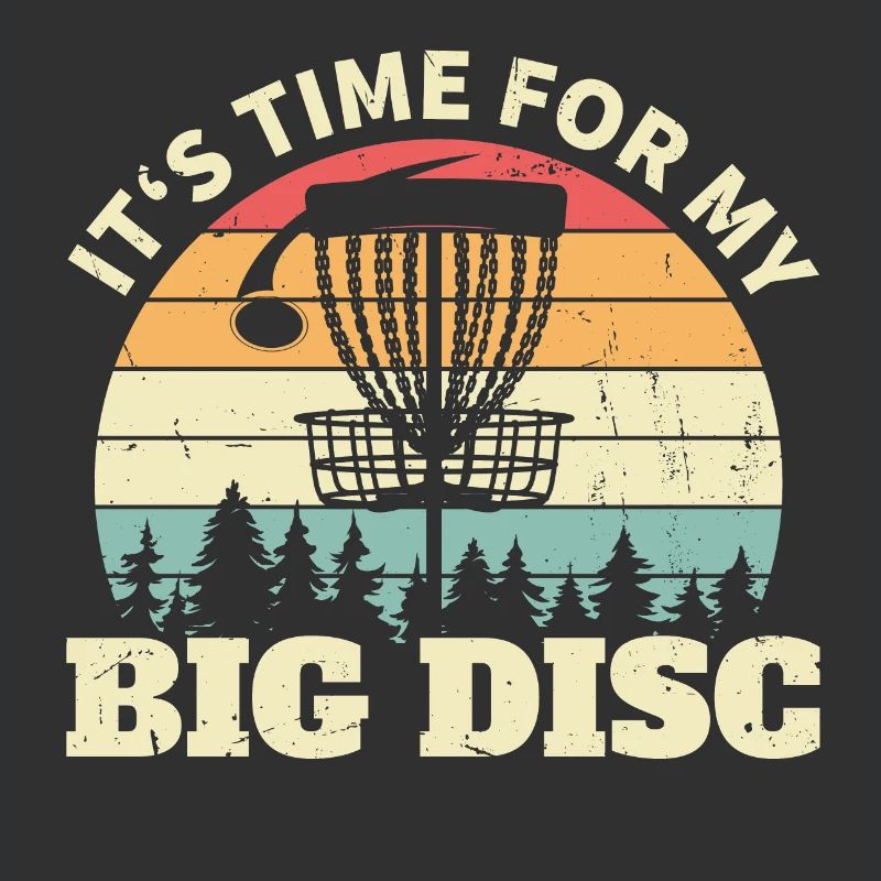 C’est l’heure de mon Big Disc rétro drôle Disc Golf