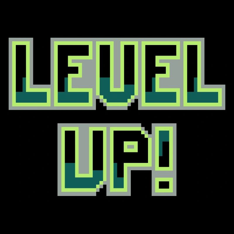 Level Up (Pixel lettering)