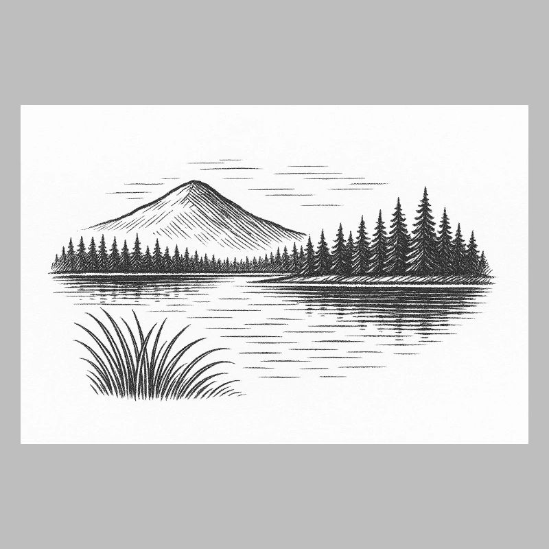 Bergpanorama hinter See