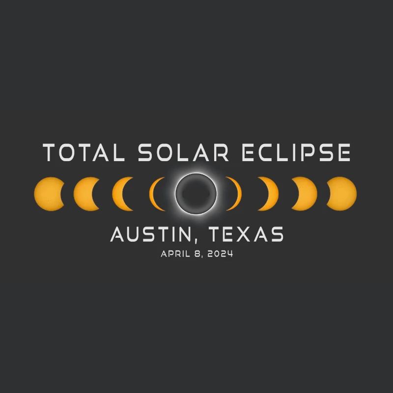 Austin Texas Solar Eclipse 2024 April 8 Souvenir