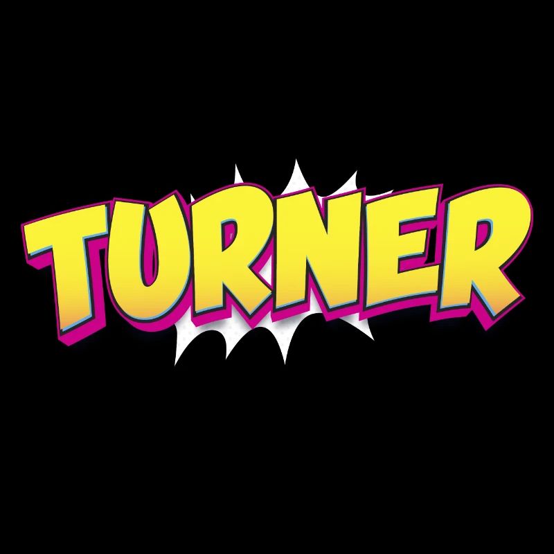 Turner Benutzerdefinierter Name Comic-Buch-Stil Pop-Art,