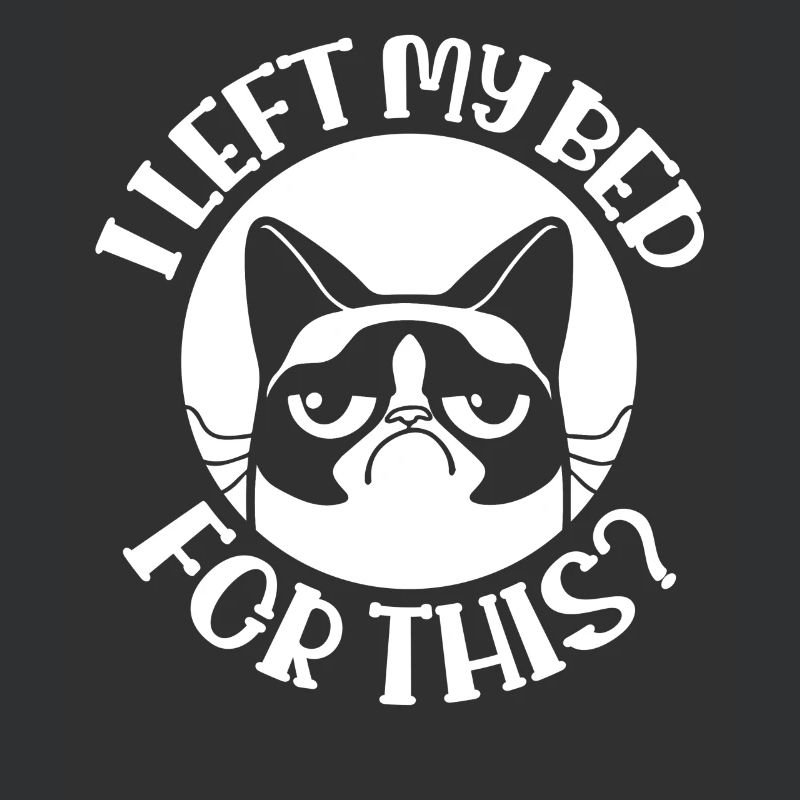 GRUMMELIGE KATZE I LEFT MY BED FOR THIS? SPRUCH