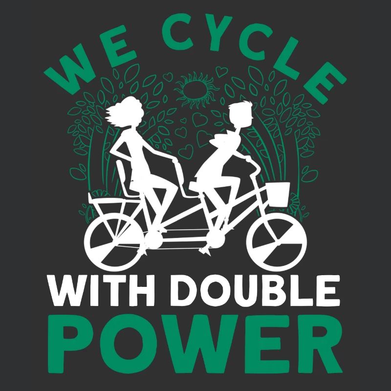 Nous faisons du vélo avec un vélo tandem à double puissance