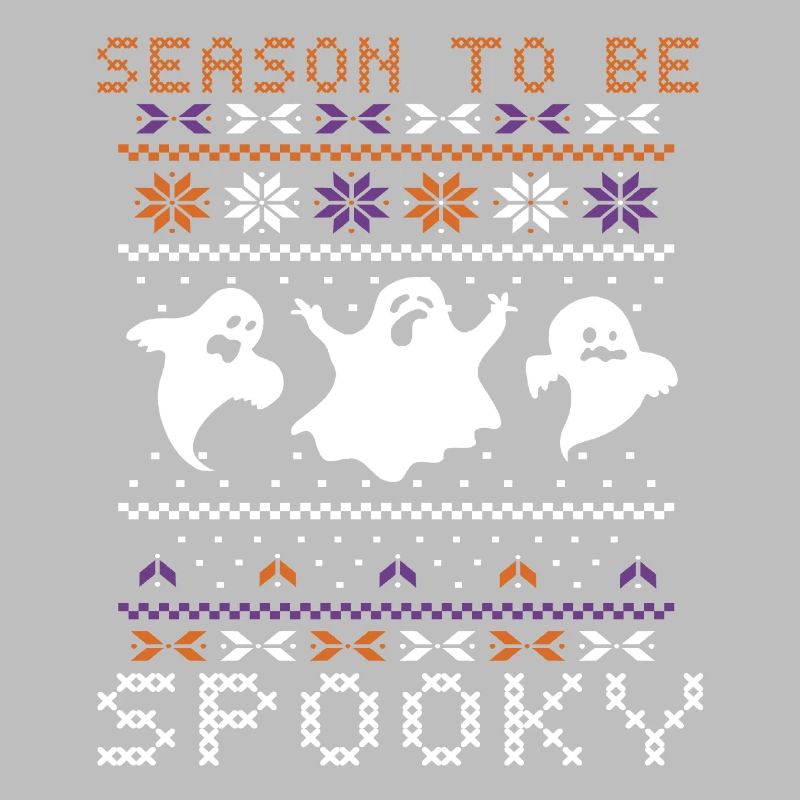 Stitch Pattern Ghost Creatures Spooky Halloween