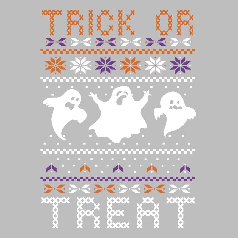 Stitch Pattern Ghost Creatures Trick Halloween