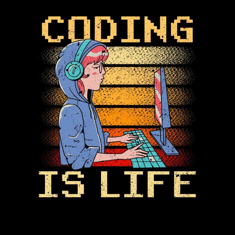 Coding is Life Coder Code Programmer