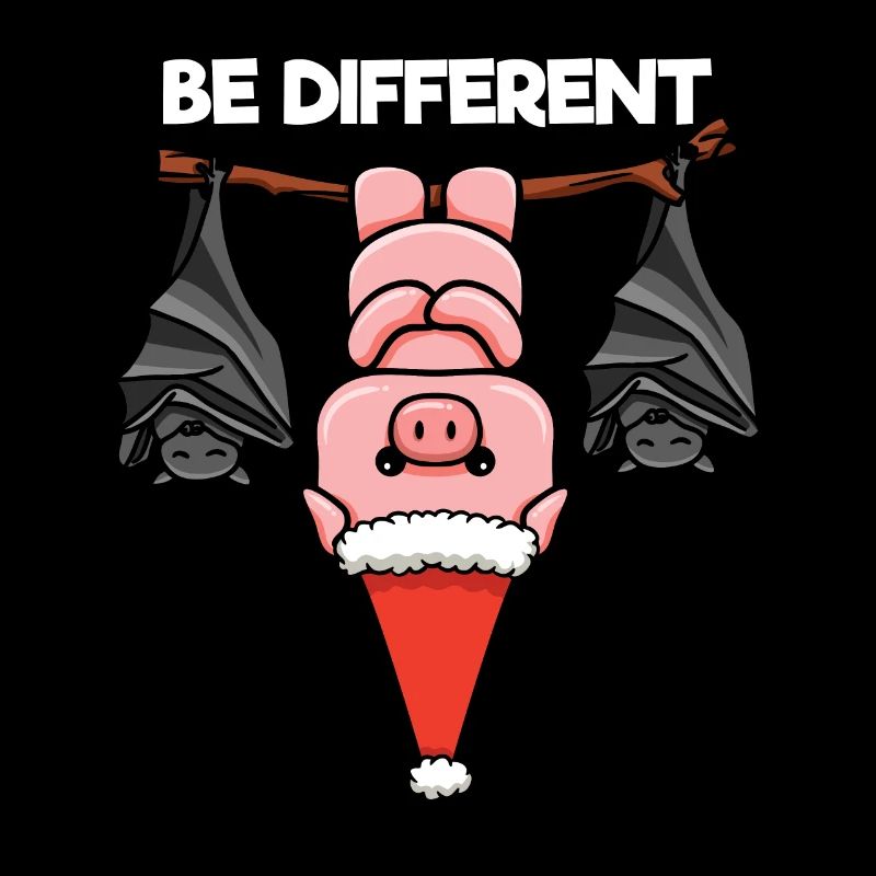 Be Different Schwein Fledermaus Weihnachtsmann