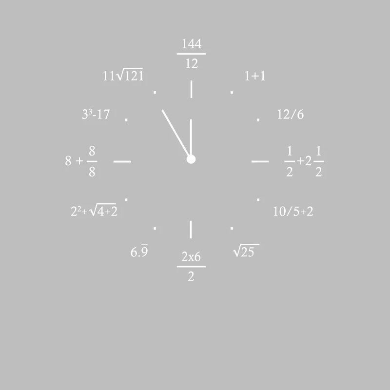 Math Clock Mathematics Math