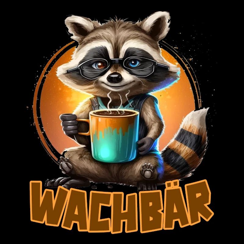 Wachbär Waschbär Motiv Köstüm Bild Mode Rave