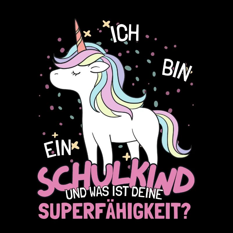 Schulanfang Einhorn Schulkind Einschulung Mädchen