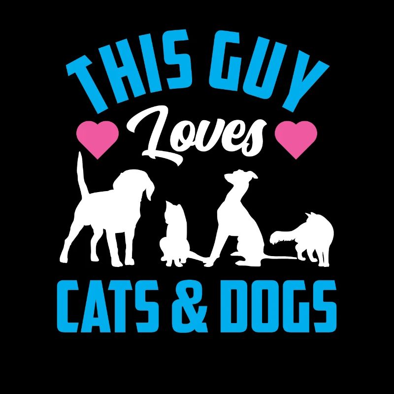 Ce gars aime les chats et les chiens Chien Chat