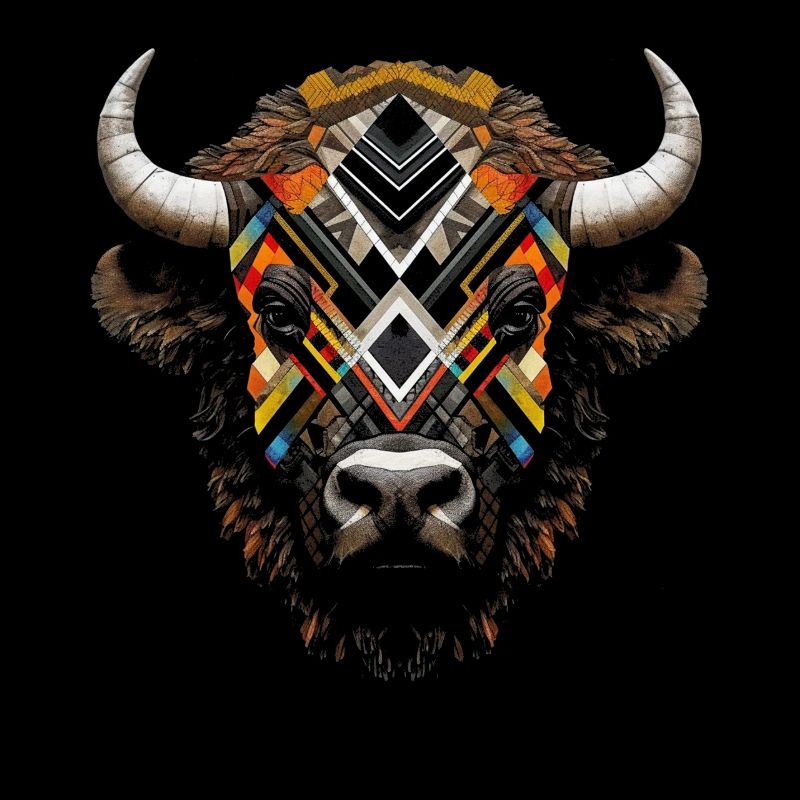 Bison Bunt Tiere Geschenkidee Weihnachtsgeschenk