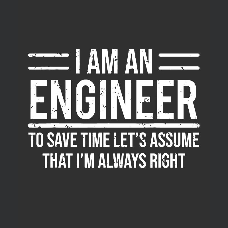 I Am An Engineer To Save Time I'm Always Right Fun