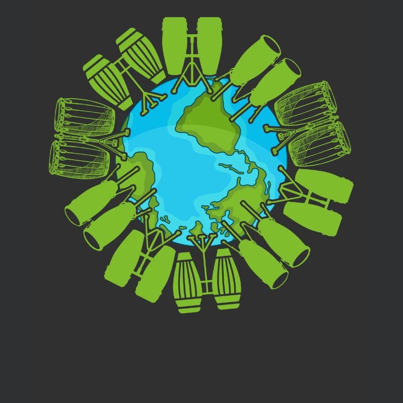 Earth With Conga Drums - Conga Player Conga Drumme
