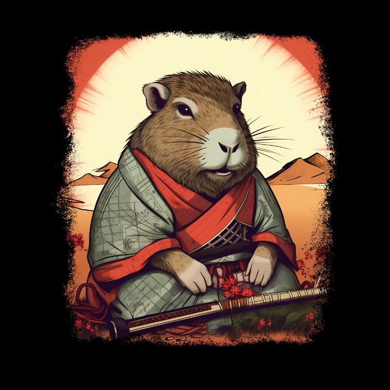 Capybara Samurai Wasserschwein