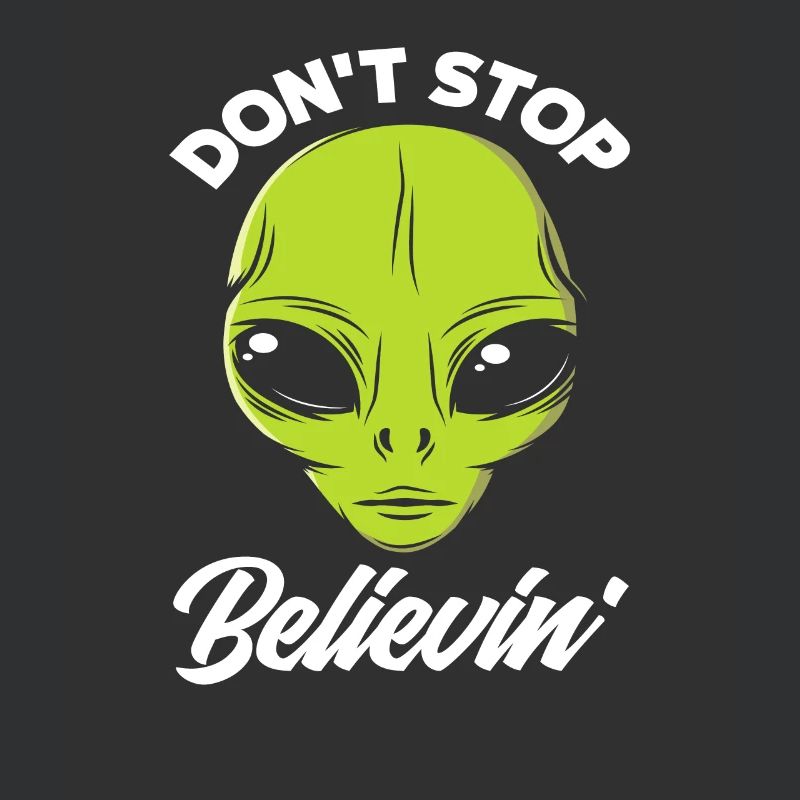 Don't stop believing alien face