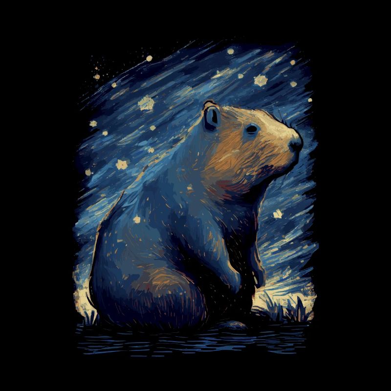 Capybara Nuit étoilée