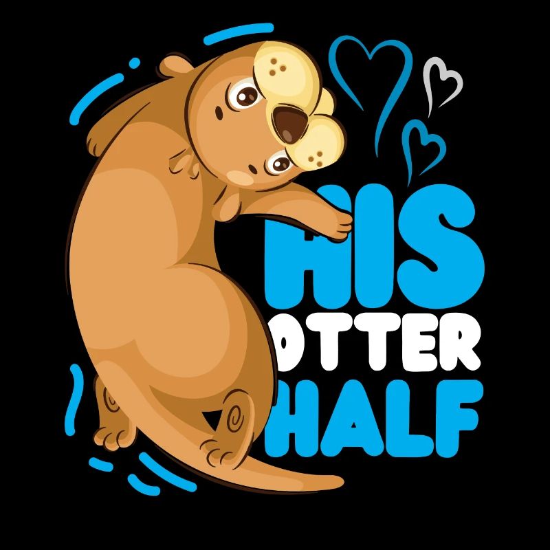 Couple Loutre Jeu de mots Saint-Valentin