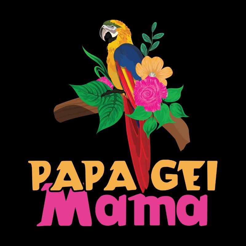 Perroquet Maman Fleurs Tropicales Style
