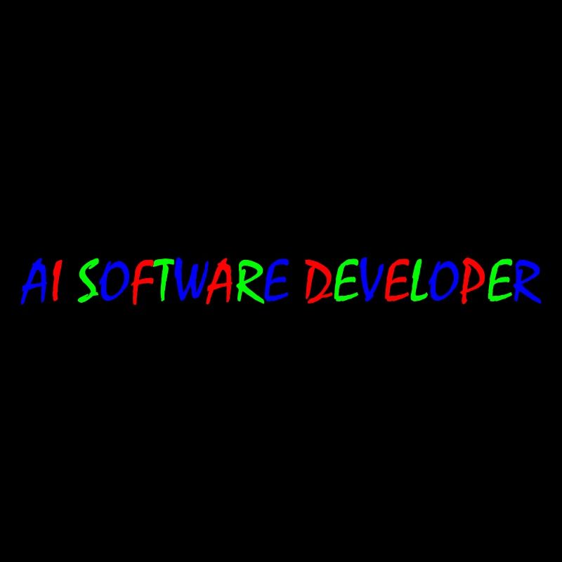AI Software Developer – Bunte Typografie