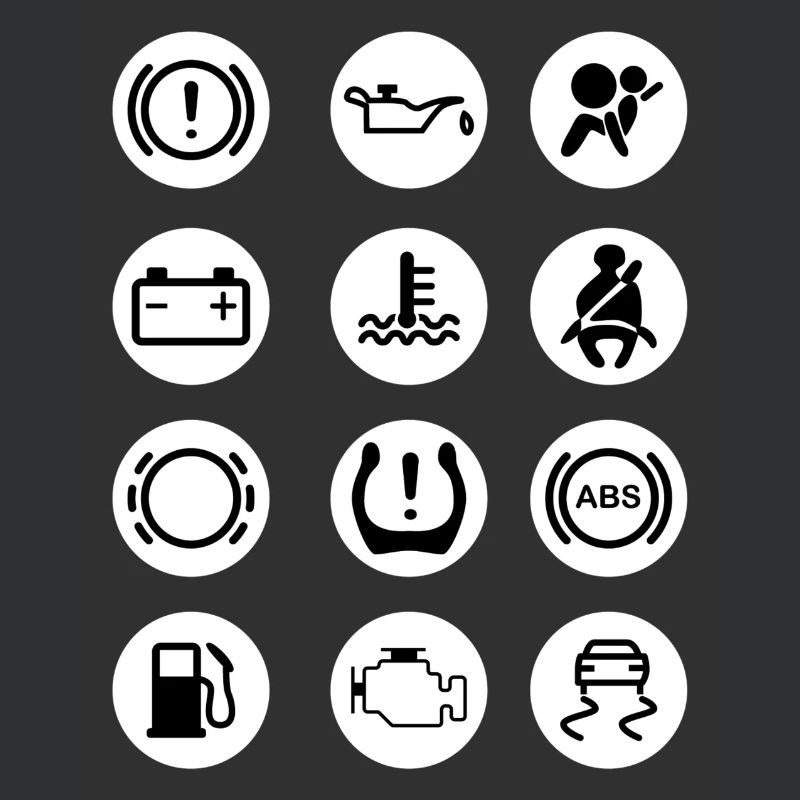 Indicator lights car circles pattern