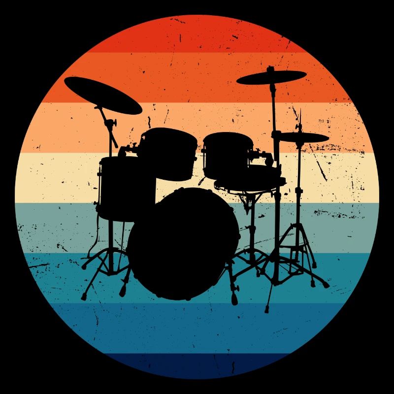 Perkussionist Herren Schlagzeuger Drum Kit