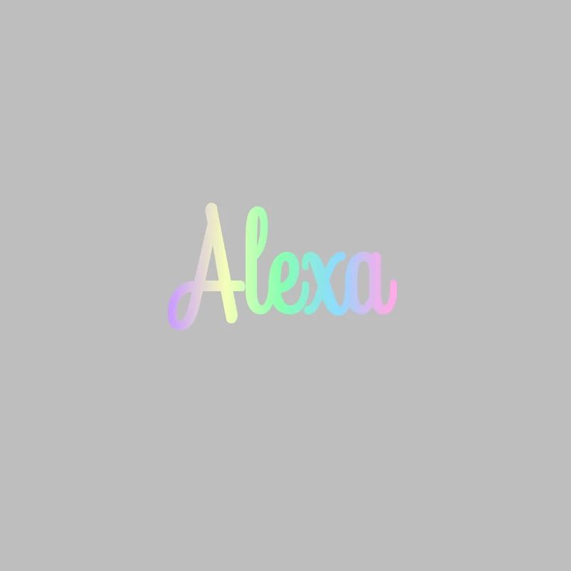 ALEXA Rainbow Minimalist Cursive