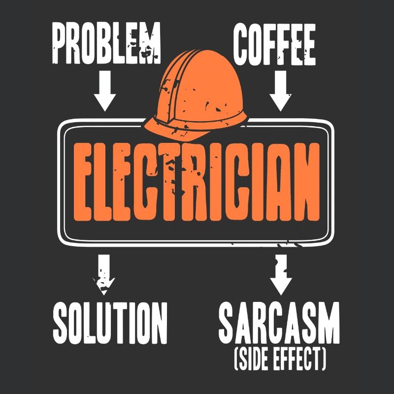Problem Solution Coffee Sarcasm Funny Electrician