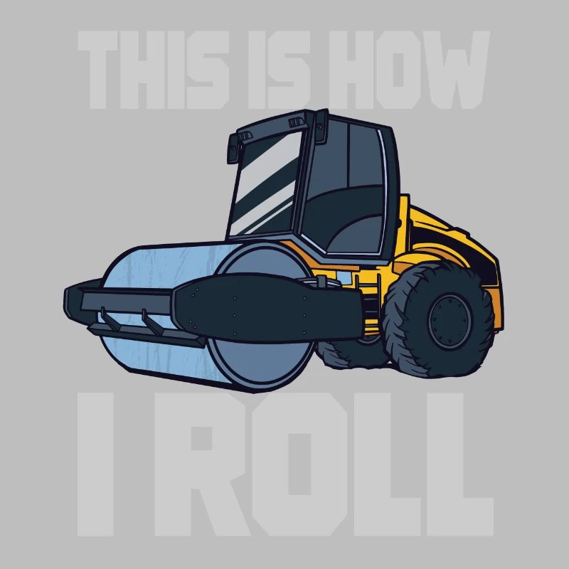 Steamroller Vehicle Construction Labourer Site