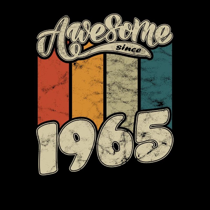 1965 Geburtstag Awesome since Retro