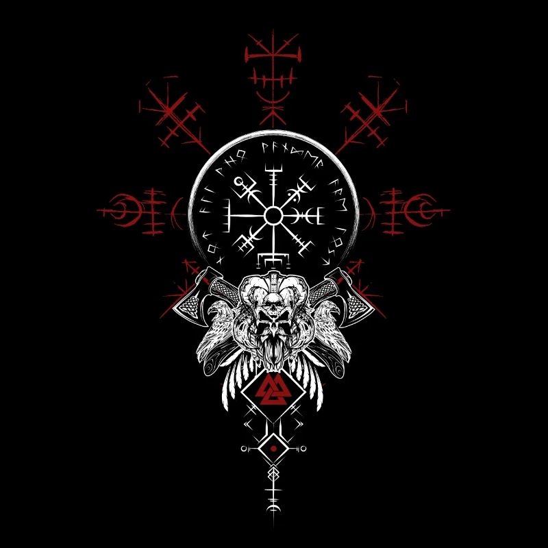 Keltischer Vikinger Vegvisir Kompass Wikinger