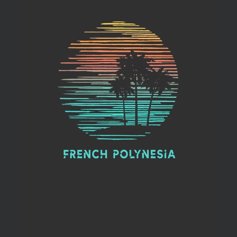 French Polynesia Cool Souvenir Vacation Artistic
