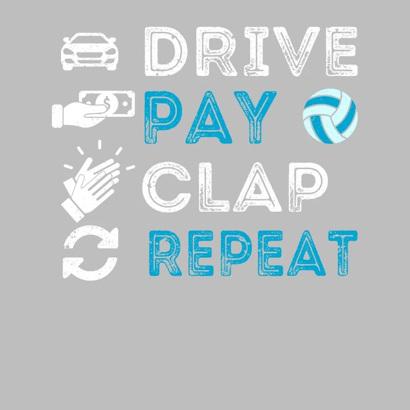 Driving, paying, clapping, repeating, eating, sleeping