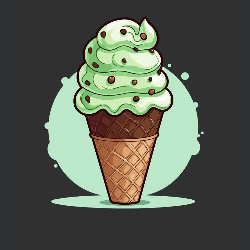 Mint Chocolate Chip Ice Cream Cone