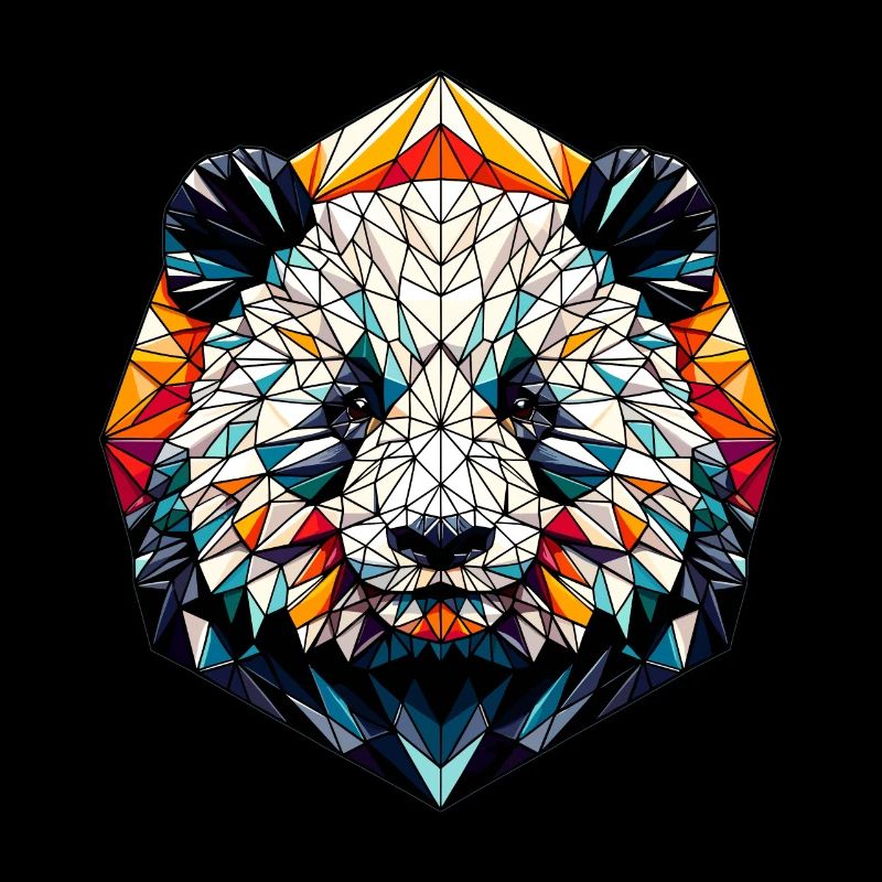 Panda dans la représentation polygonale