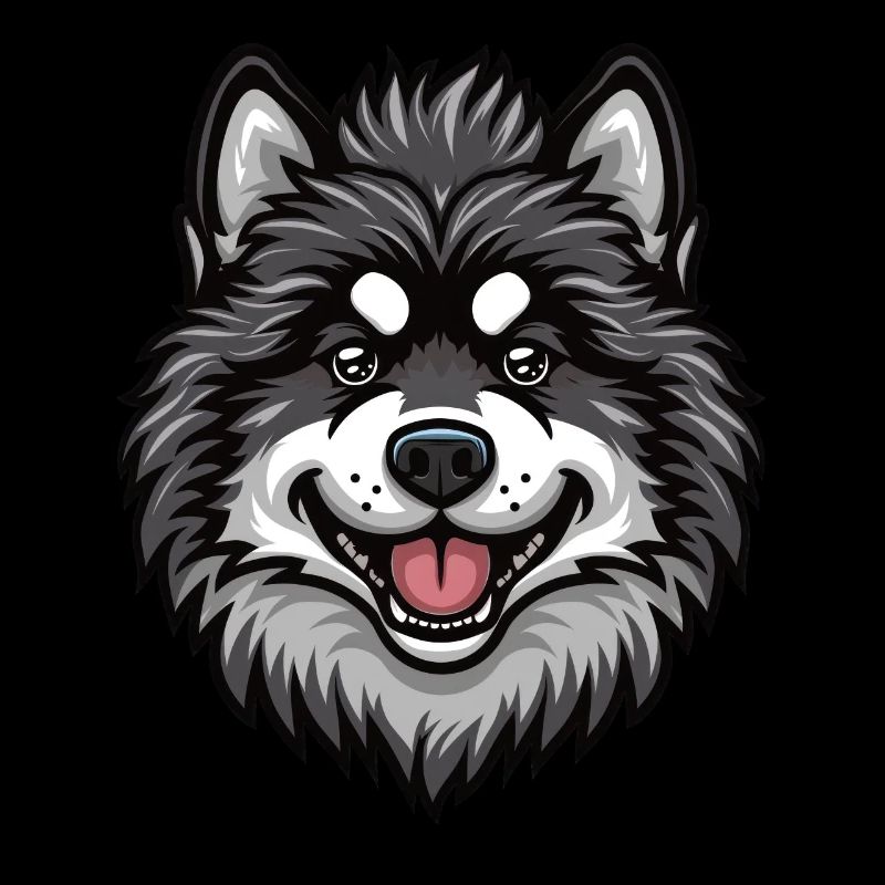 Wolfspitz Keeshond | Cartoon Artwork