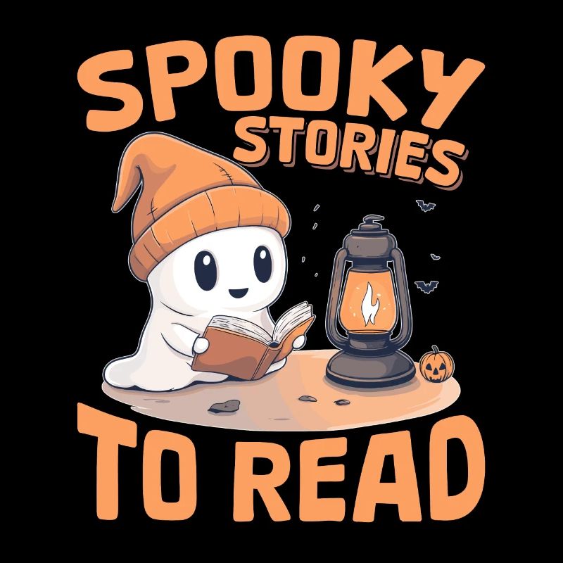 Funny Teacher Halloween Ghost Reading Book